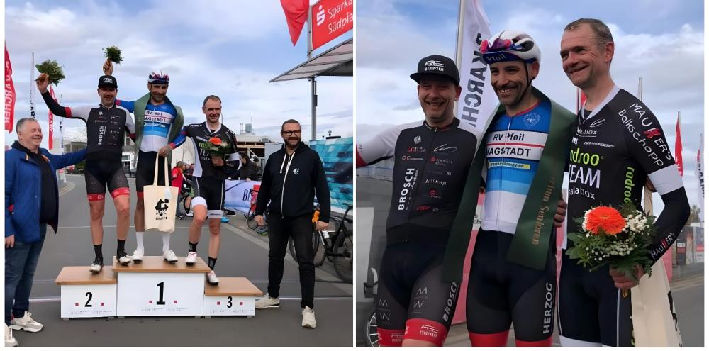 Podium beim Bellheimer Fr&uuml;hlingskriterium