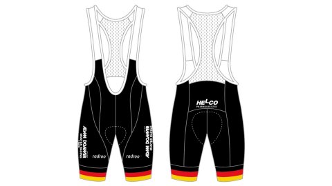 KURZE RADHOSE PRO TOUR MIT TR&Auml;GER 8CM BUND 404-8